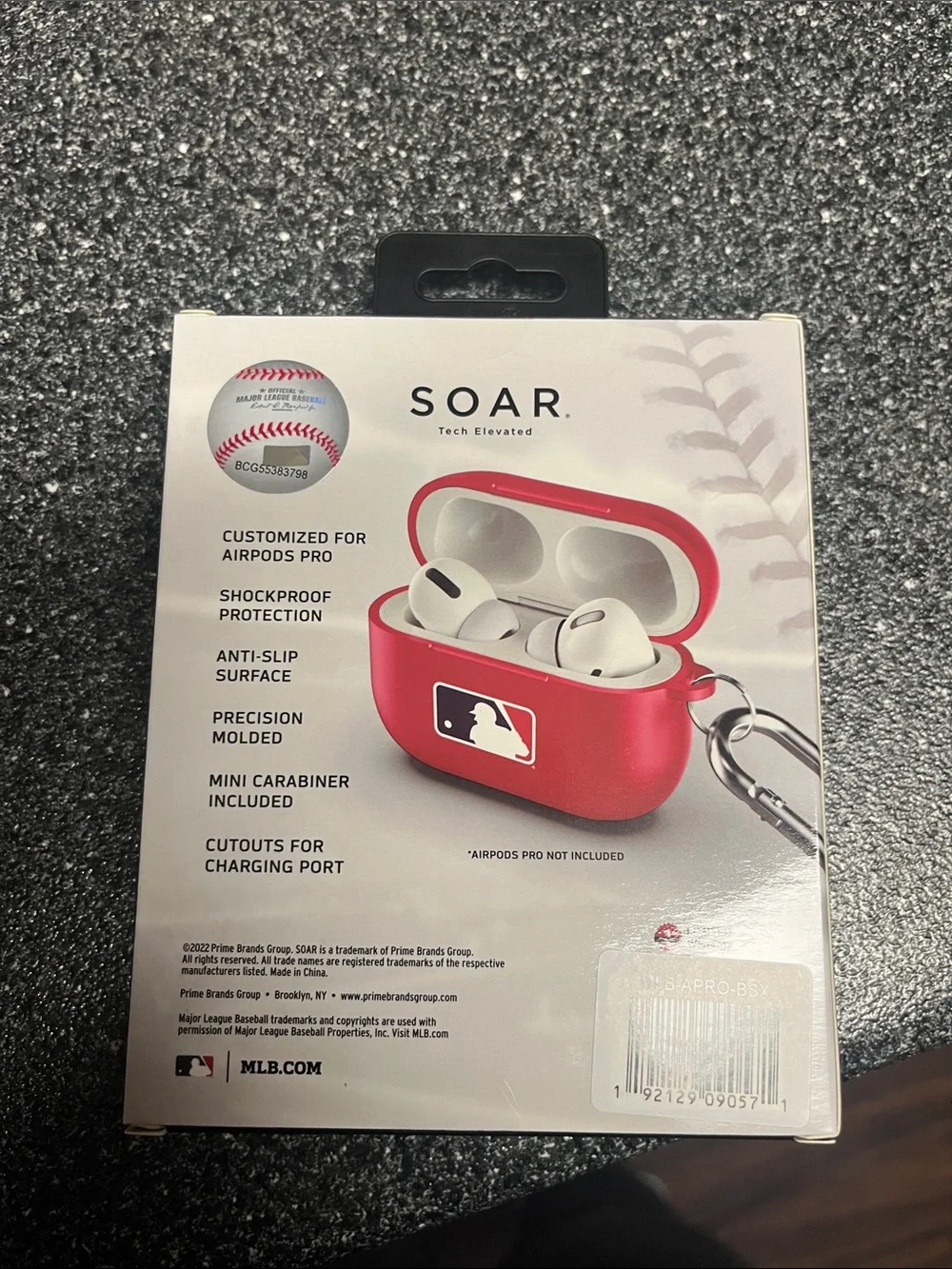 MLB Boston Red Sox Navy Soft Shell Case for AirPods Pro with Red Logo